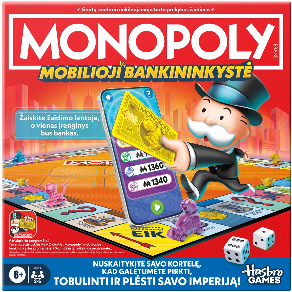 Stalo žaidimas Monopolis: Mobilioji bankininkystė (lietuvių k.)