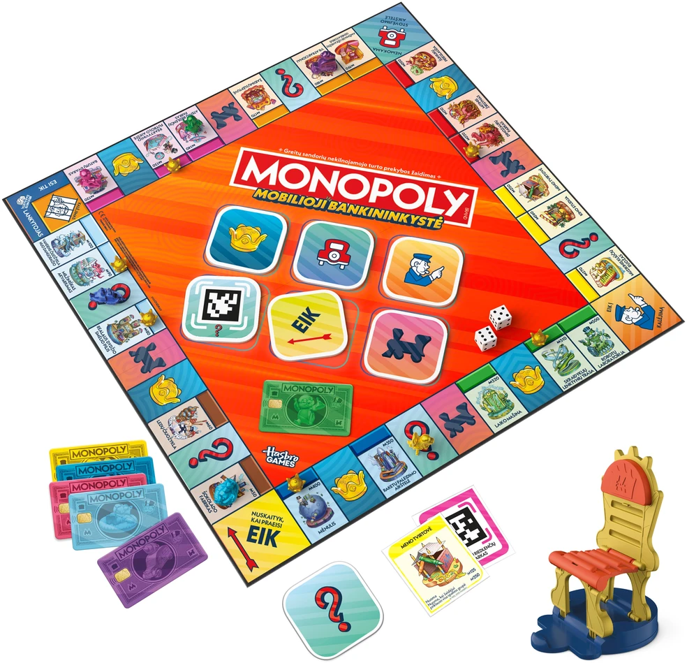 Stalo žaidimas Monopolis: Mobilioji bankininkystė (lietuvių k.)