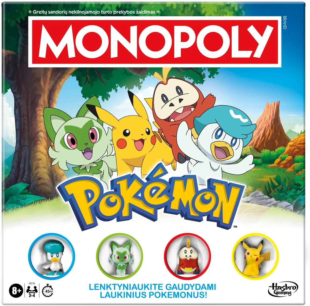 MONOPOLY Žaidimas „Monopolis: Pokemonai“, (lietuvių kalba)