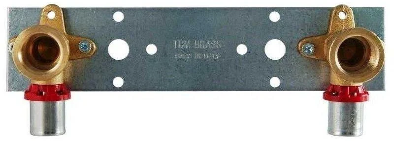 Montažinė plokštė su presuojamom alkūnėm TDM Brass, DIA20 mm, 90 °