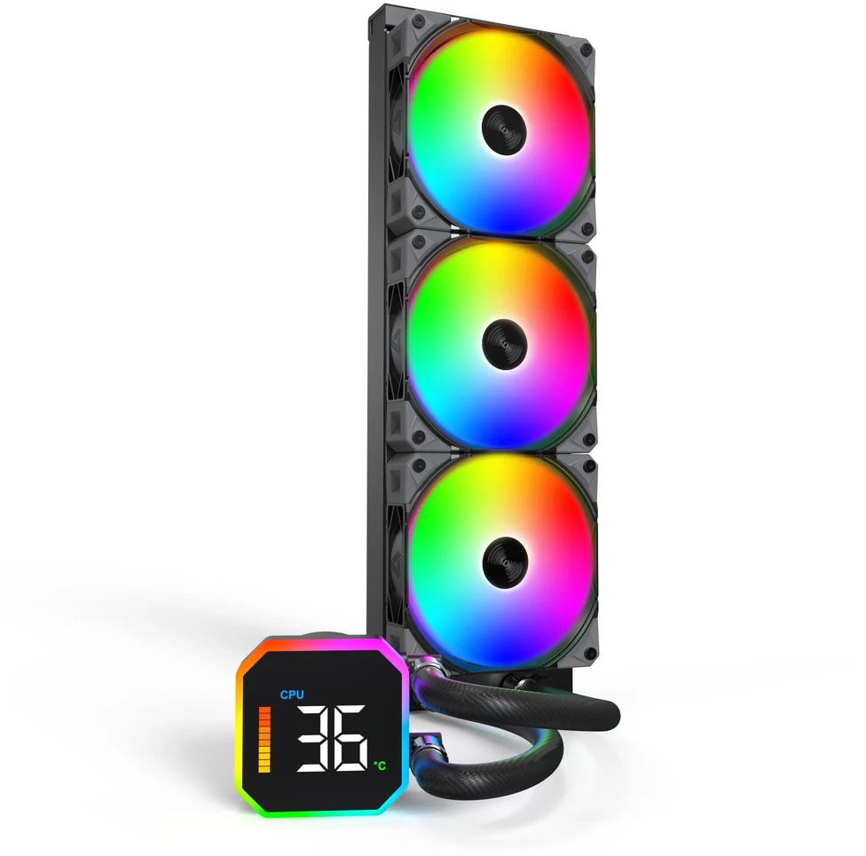 Montech HyperFlow Digital 360 juodas AIO rinkinys