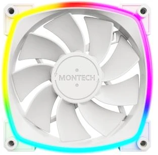 Montech RX120 PWM ARGB ventiliatorių rinkinys, 3 vnt., balta