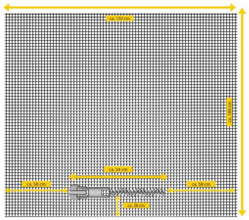 Tinklas nuo uodų stogo langams Schellenberg Insectstop 50329, antracito spalvos, 150 cm x 180 cm