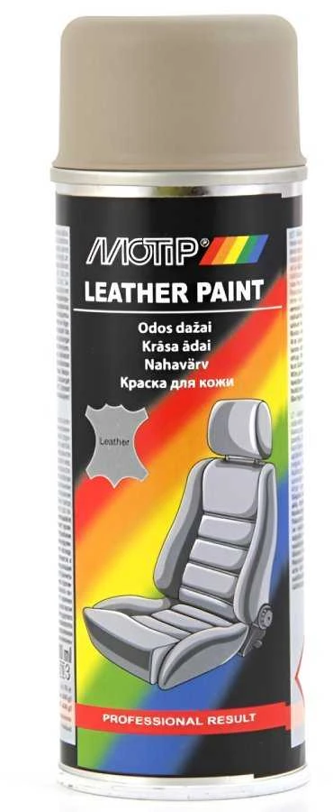 Motip læder og vinyl maling rusvai gelsvas/Grå 200ml
