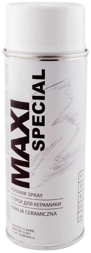 Motip Purškiami dažai keramikiniams ir emaliuotiems paviršiams MAXI COLOR RAL9003, baltos sp., 400 ml
