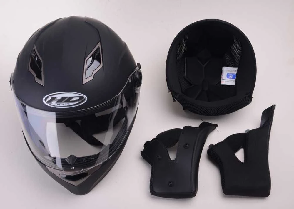 Nežinomas Motociklininko šalmas HD-09B, dydis M, juodas