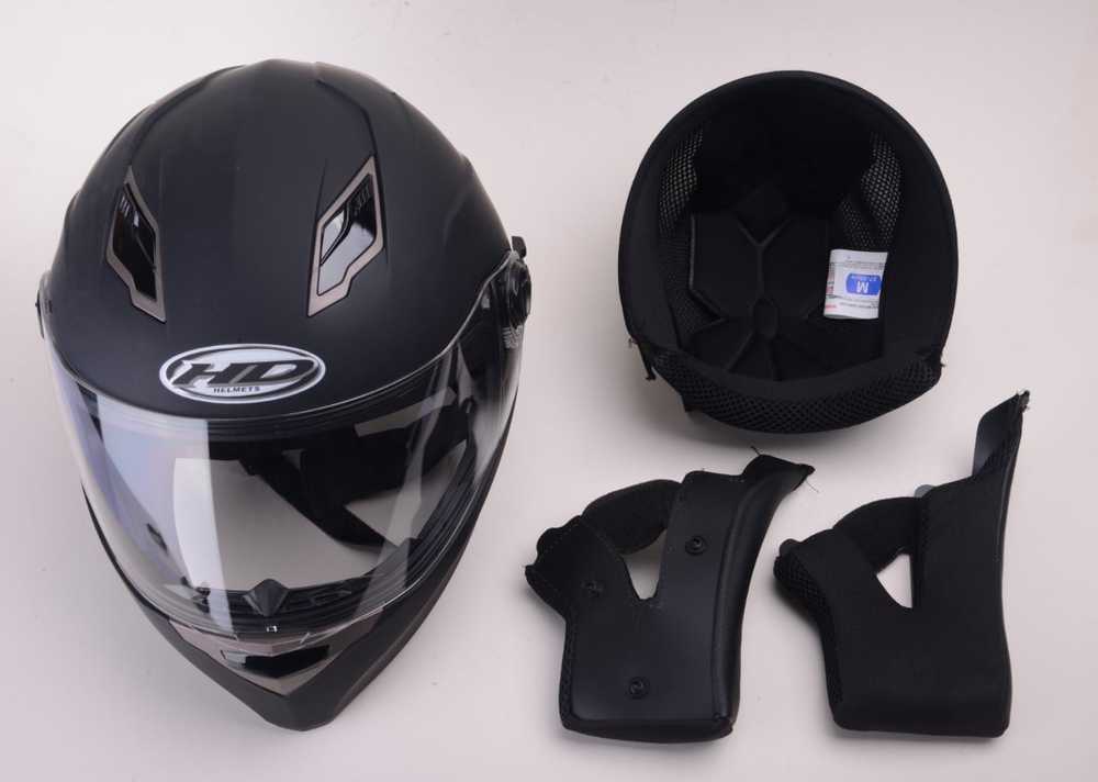 Motociklo šalmas HD-09B, XL, juodas.