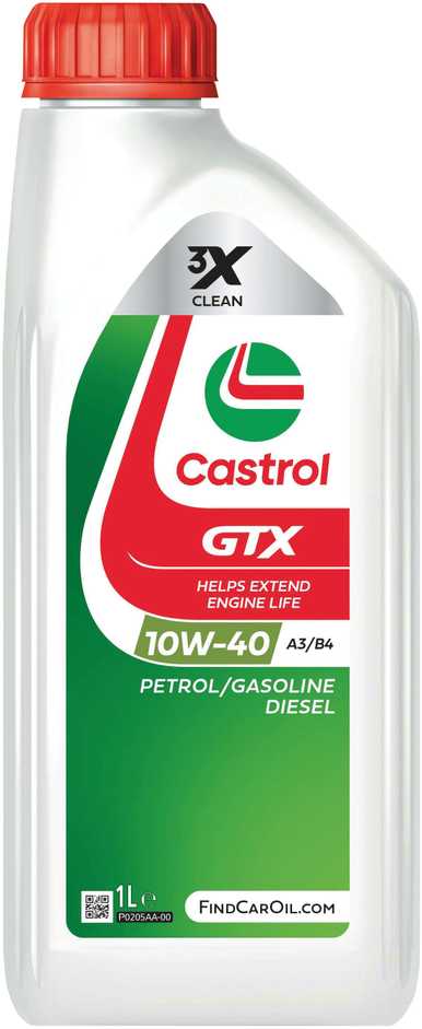 Variklių alyva Castrol GTX Ultraclean 10W - 40, pusiau sintetinis, 1 l