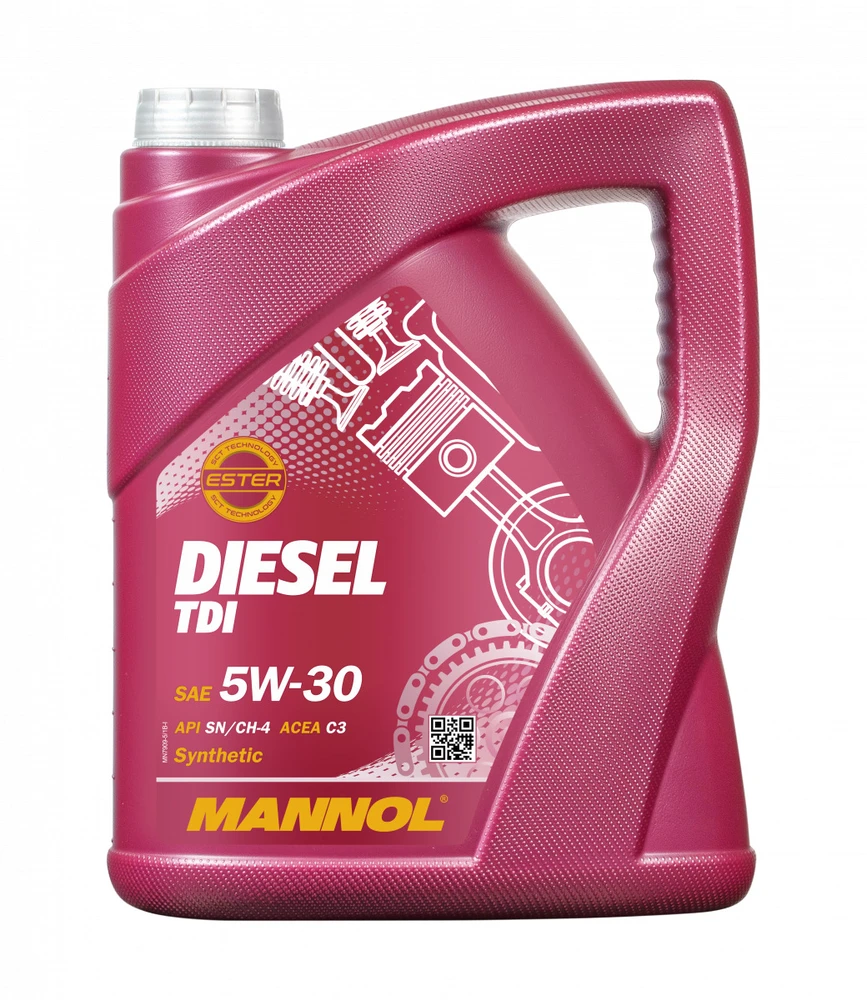 Variklio alyva Mannol Diesel TDI 5W - 30, sintetinė, 5 l
