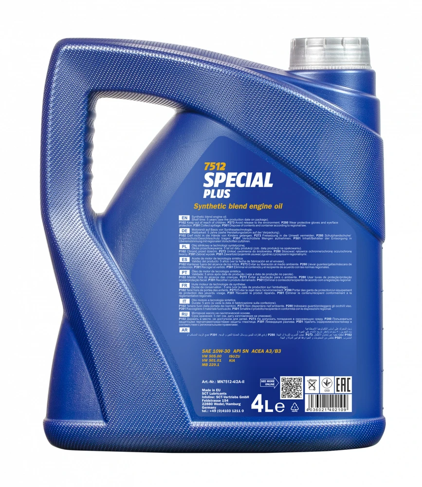 VARIKLIŲ TEPALAI MANNOL SPECIAL PLUS 10W-30 5L
