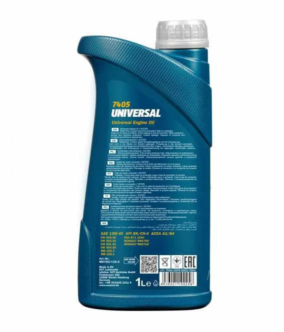 Variklių alyva Mannol Universal 15W - 40, mineralinis, 1 l