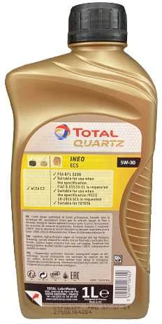 Variklių alyva Total Qartz Ineo ECS 5W - 30, sintetinis, 1 l