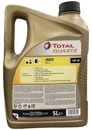 Variklių alyva Total Quartz Ineo 5W - 30, sintetinis, 5 l