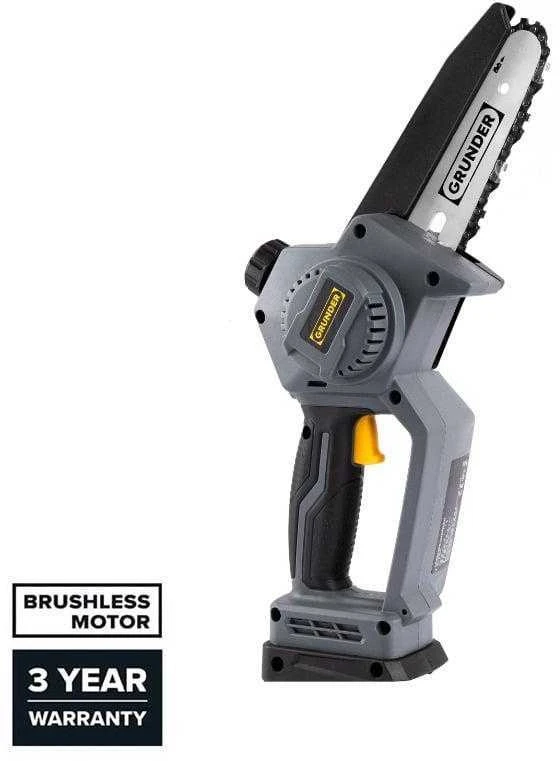 Akumuliatorinis mini grandininis pjūklas „Grunder“ 12 cm 18 V
