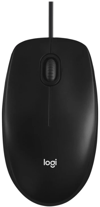 Logitech M100 Laidinė pelė USB-A 1000 DPI, Juoda