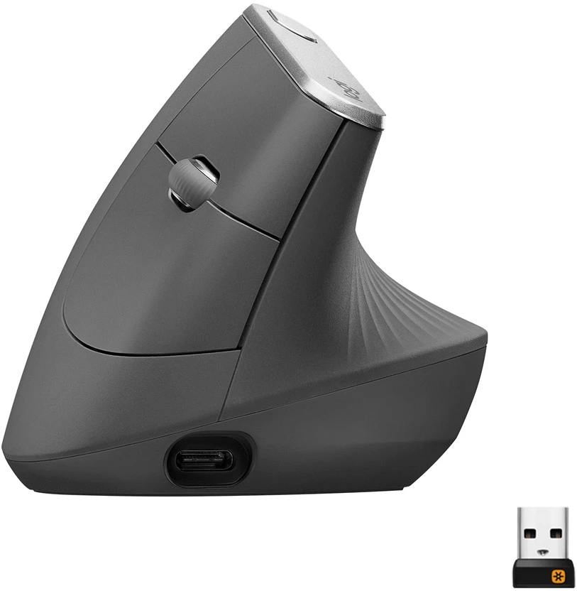 Belaidė pelė Logitech MX Vertical, pilka