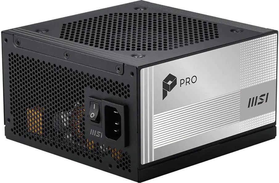 MSI PRO A1000PL PCIE5 EU Juoda Reljefinis kabelis 1000W pilnai modulinis Platinum ENFR spalvota dėžutė medinis padėklas 84M