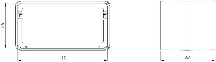 Ventiliacijos mova EUROPLAST KS, 110 x 55 mm