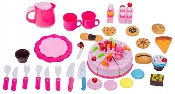 Multistore Žaisliniai virtuvės reikmenys, torto rinkinys EcoToys Birthday Set, įvairių spalvų