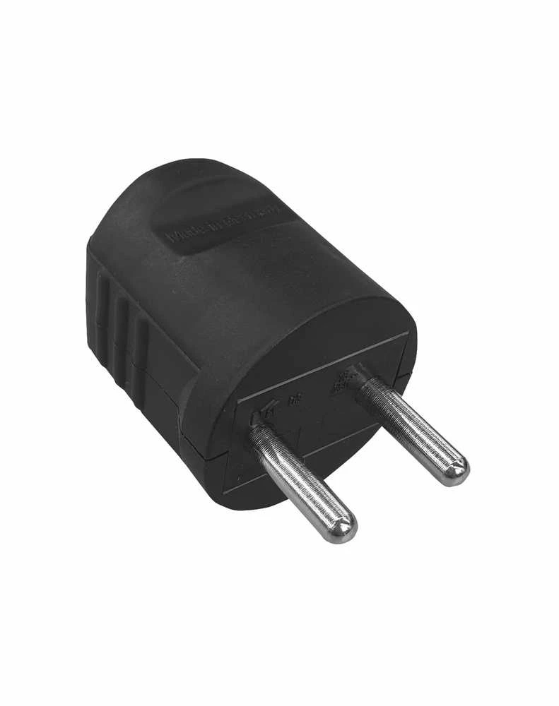 N_L Kištukas N&L, 2P, 16A, 250V, juodos spalvos