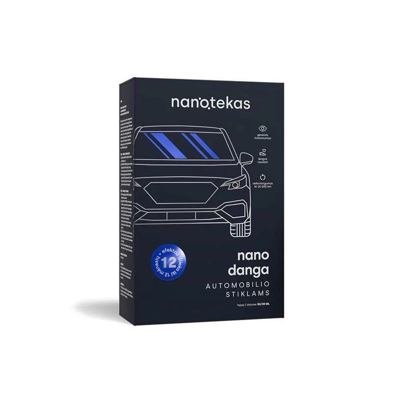 Nanotekas NANO DANGA Automobilio stiklams, 2×30 ml