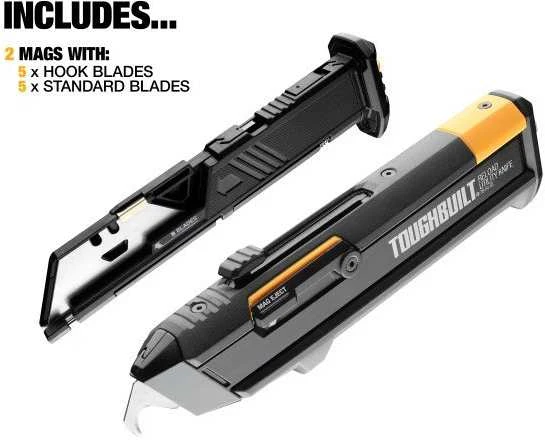 Trapecinis peilis keičiamom dėtuvem 5+5 ašmenys ToughBuilt®