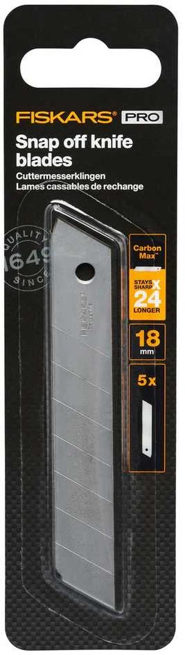 Fiskars CarbonMax Ašmenys universaliam peiliui laužomais ašmenimis 18mm 5 vnt., 1027232