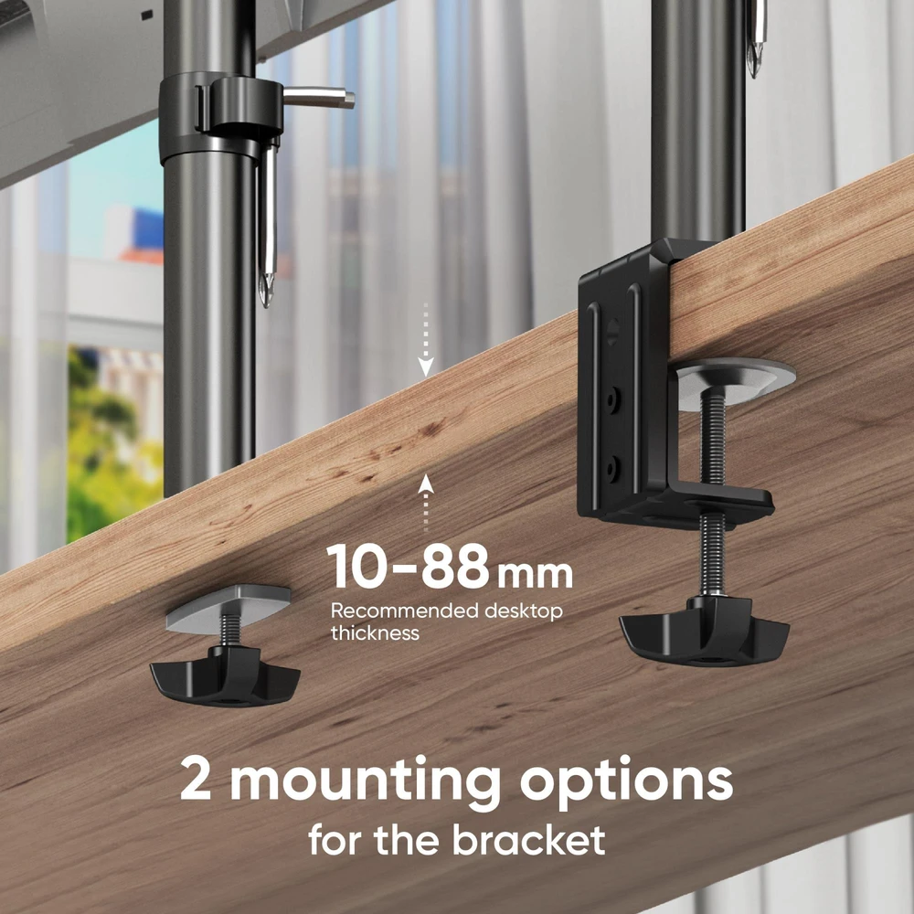 Onkron Neomounts Stalviršio laikiklis 4 monitoriams 13'' - 32'' (D421E-B)