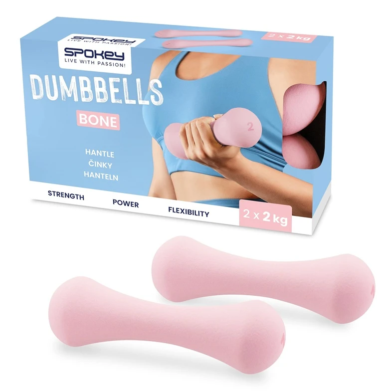 Neopreninių hantelių rinkinys Spokey BONE 2x2 kg