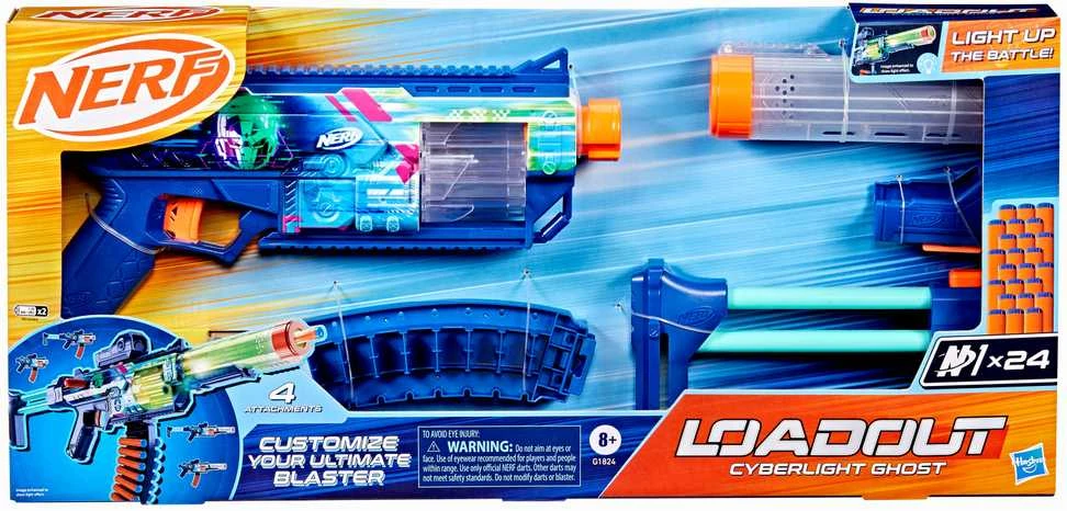 Žaislinis šautuvas Nerf Loadout Blaster Cyberlight Ghost