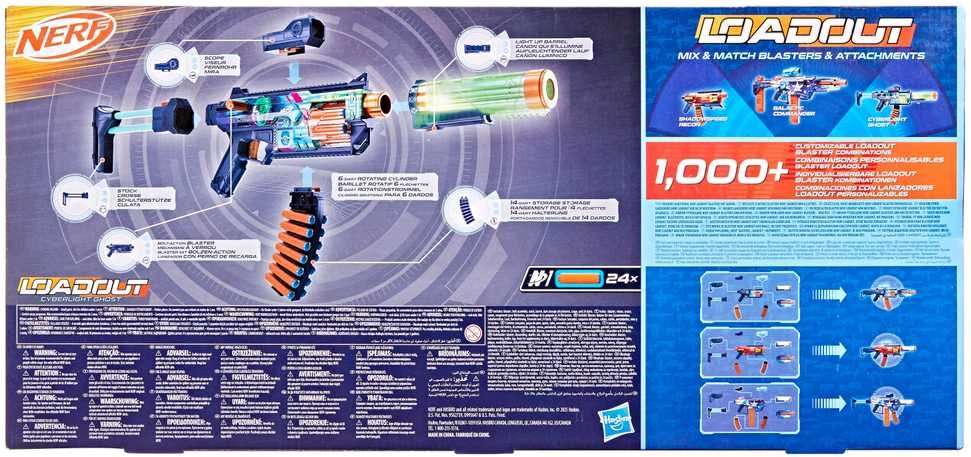 Žaislinis šautuvas Nerf Loadout Blaster Cyberlight Ghost