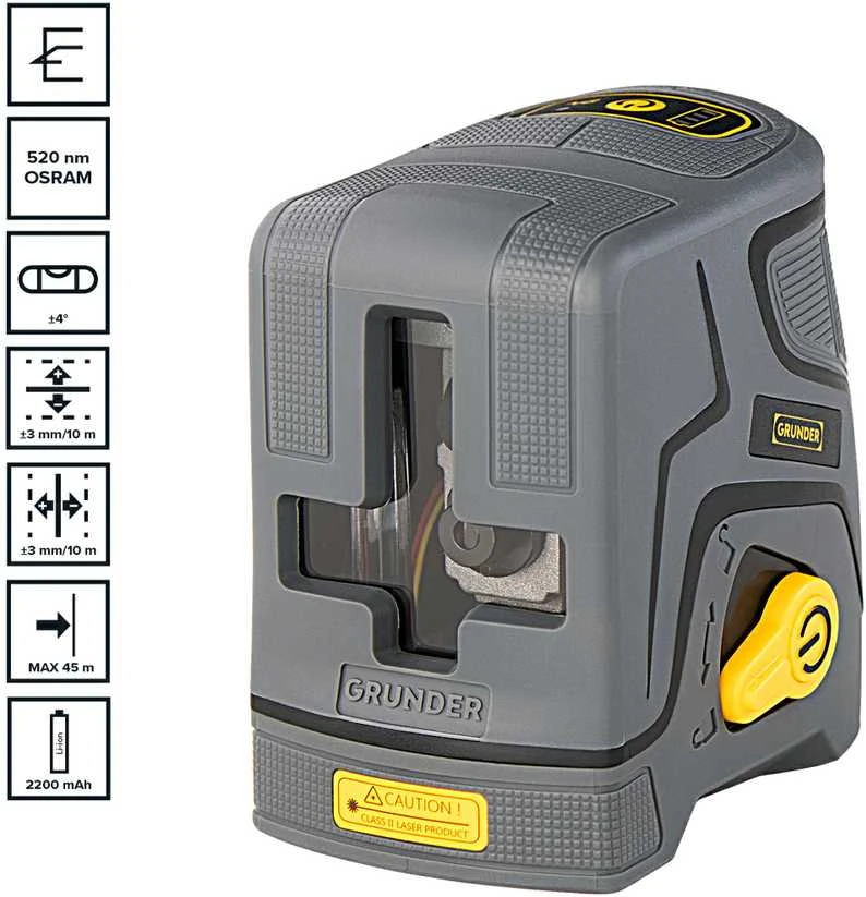 Grunder Carruzzo CORDLESS LASER LEVEL MTM310B 2 DIODES