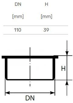 Magnaplast Vidaus kanalizacijos aklė HTM, d , 110