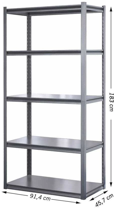 Sandėliavimo lentyna Haushalt GRZ6-3618-5GDI, 91.4 cm x 45.7 cm x 183 cm