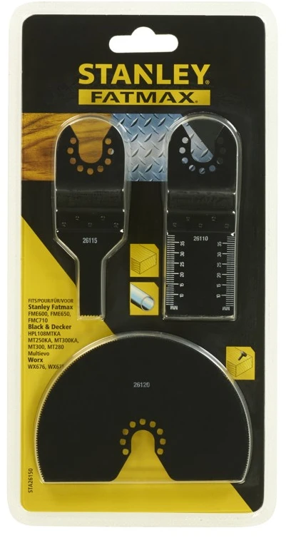 Priedų rinkinys Stanley STA26150-XJ; 3 vnt.
