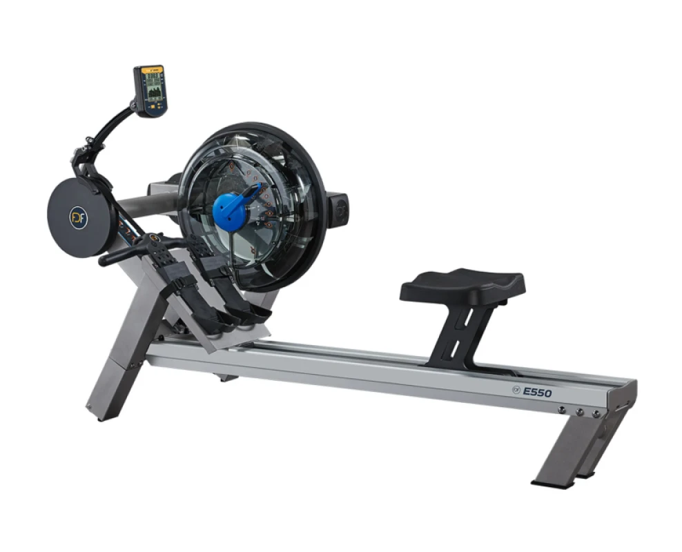 None Rowing ergometer TUNTURI Fluid Rower Evo E550 Side Tank Sidabrinis Bronze
