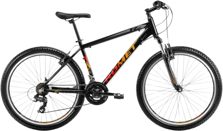 Dviratis Romet Rambler R6.0 2025 juodas-oranžinis-red-17" / M (Dydis: 17" / M)