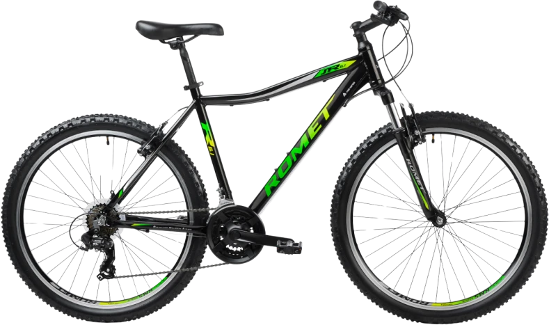 Dviratis Romet Rambler R6.1 JR 2025 juodas-žalias-pilkas-17" / M (Dydis: 17" / M)