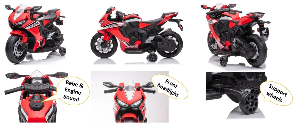 None Žaislinis akumuliatorinis motociklas HONDA