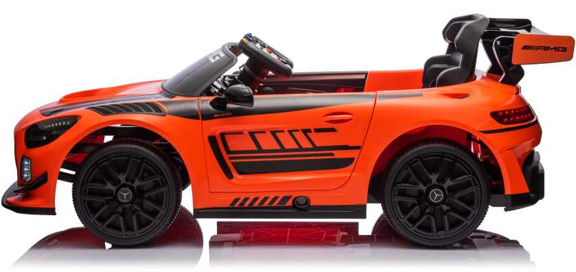 None Nežinomas Vaikiškas elektromobilis Mercedes AMG GT3, juoda/oranžinė