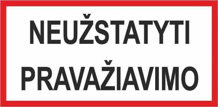 None Nežinomas Lipdukas neužstatyti pravažiavimo 170x100mm