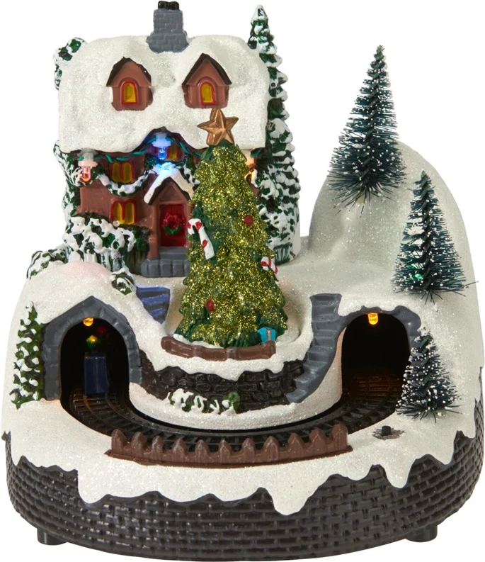 None Decoration Christmas village with LED ACJ000540. 16 x 15 cm