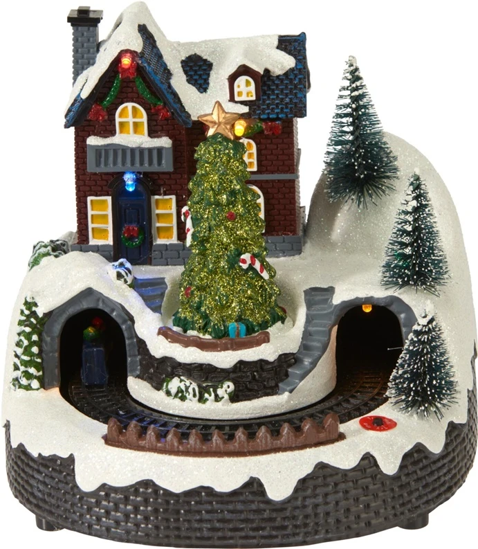 None Decoration Christmas village with LED ACJ000540. 16 x 15 cm