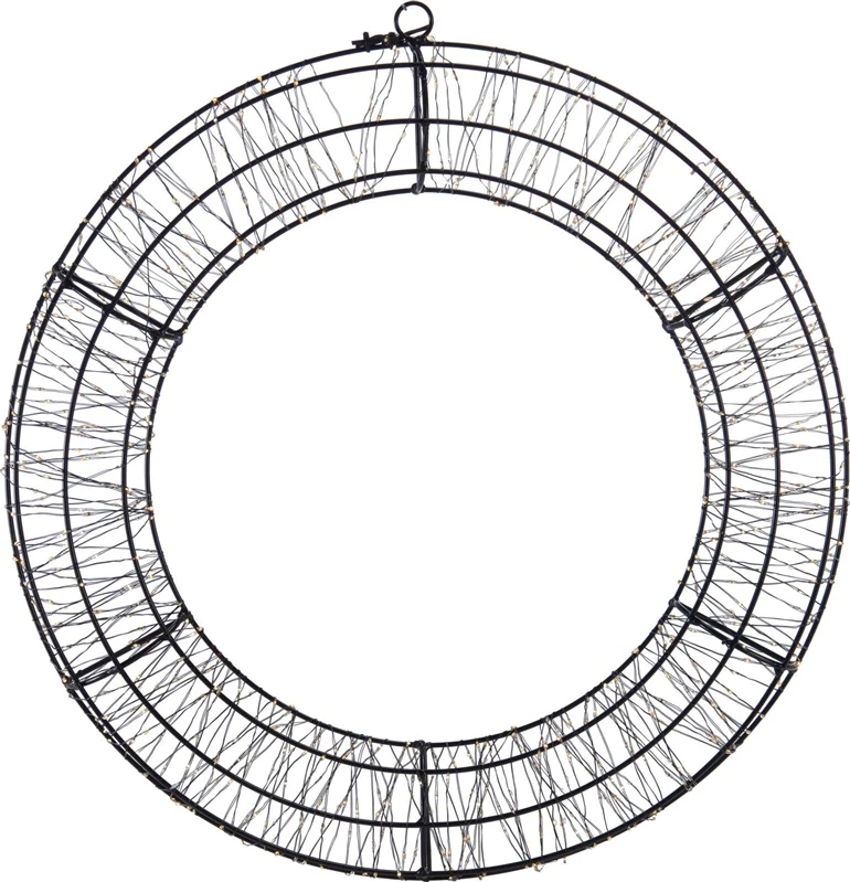 Multimixpl Nežinomas Dekoracija Žiedas su LED, AX5393710, D50 cm, juoda