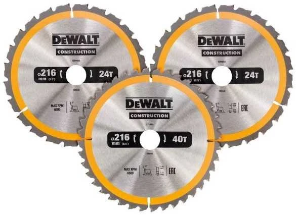 None DEWALT diskinis pjūklas EX KPL. 3 vnt 250 mm 2x24z, 1x48z DT1963