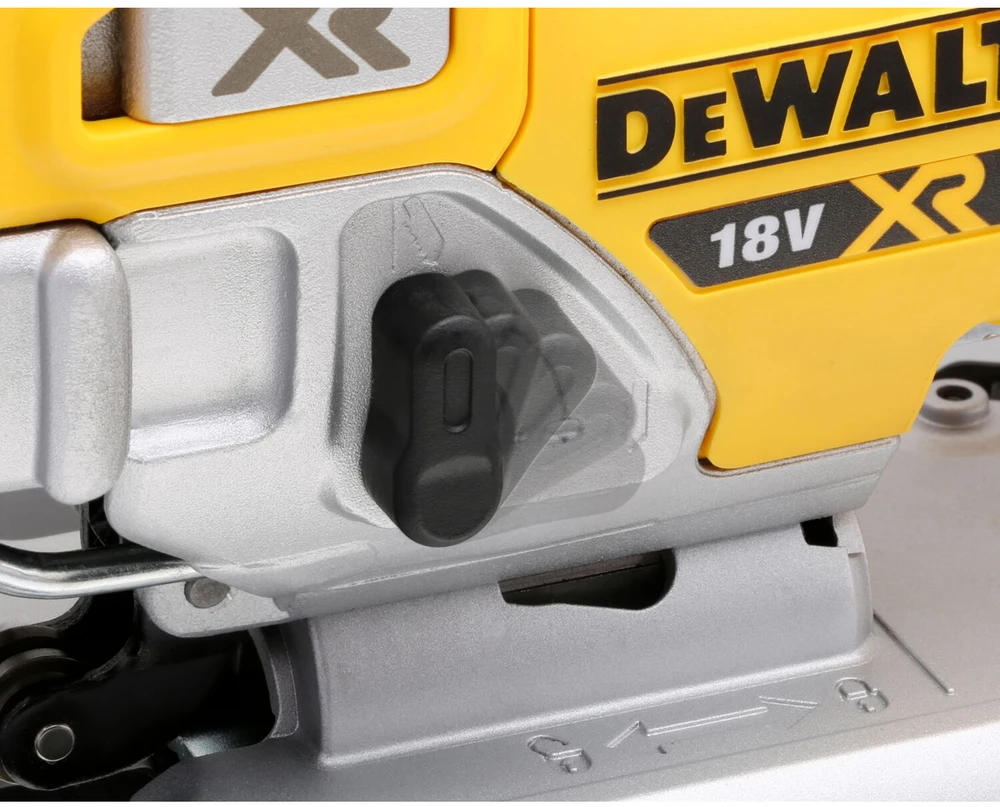 Akumuliatorinis siaurapjūklis DeWalt DCS334P2-QW; 18 V; 2x5,0 Ah akum.