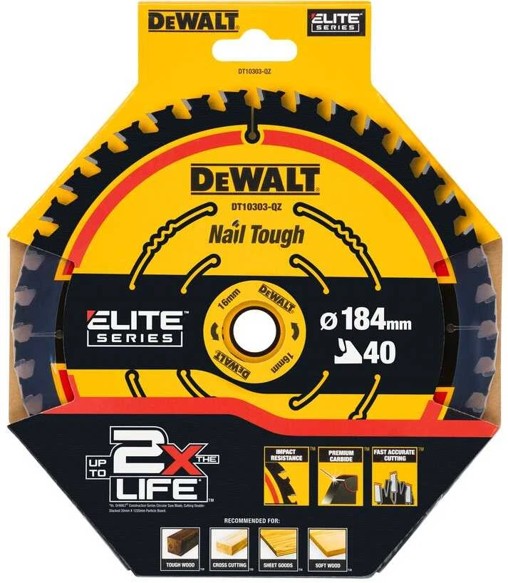 None Pjov. diskas medienai DeWalt ELITE CSB 184x16mm 40T