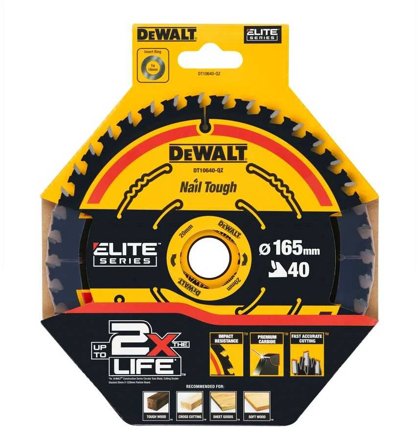 DEWALT pjovimo diskas 165x20mmx40z