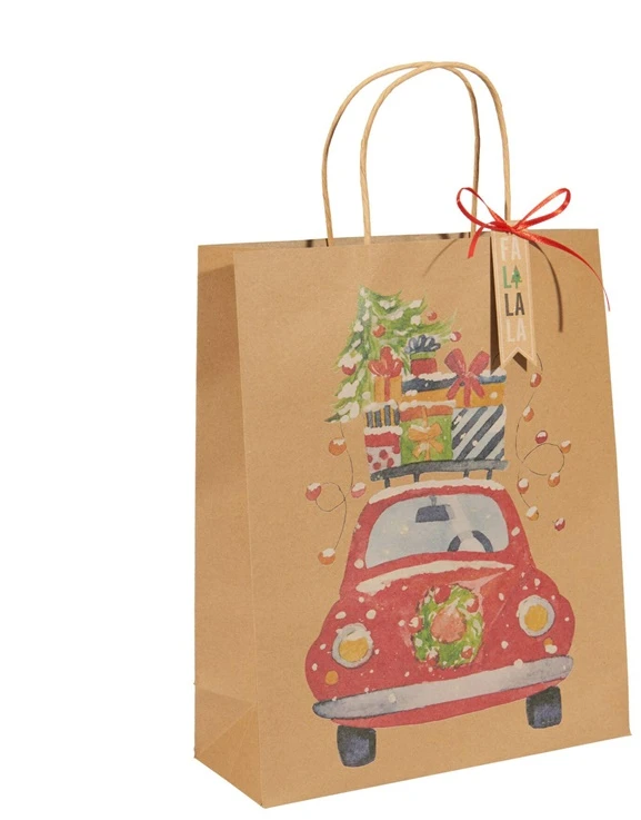 None Gift bag Kraft. 26 cm x 32 cm