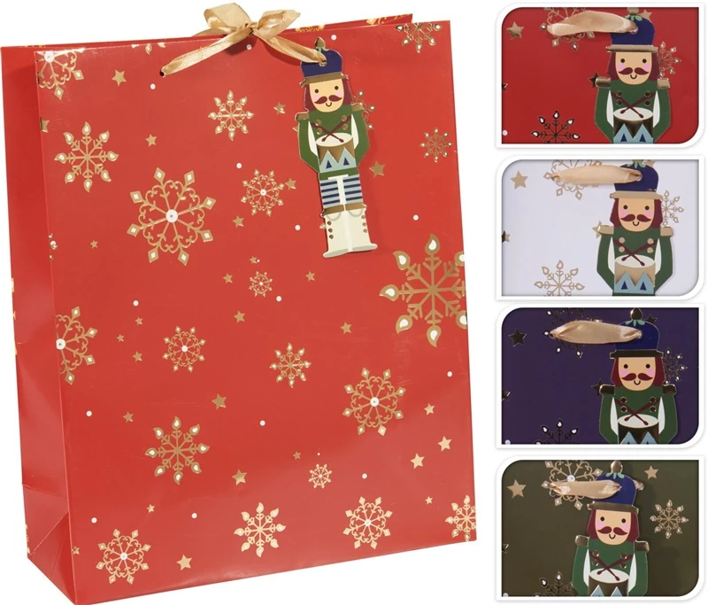 None Gift bag Snowflakes. 30 cm x 40 cm